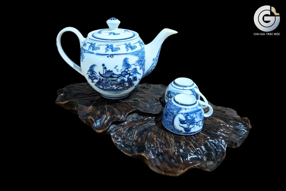 Khay trà gỗ ngọc am - Ảnh 3